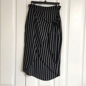 Blue Rain skirt, Black with white stripes, Medium